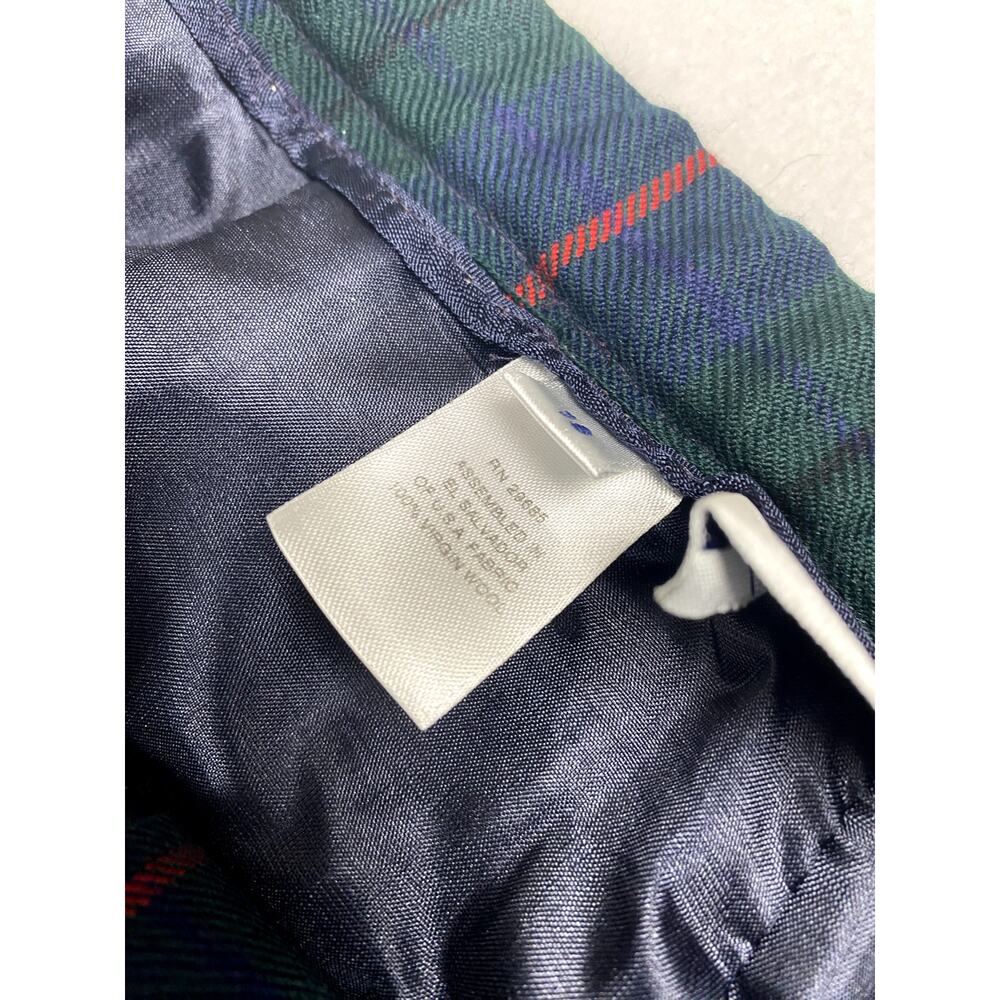 Vintage Pendleton Women 16 Plaid Virgin Wool Pants Trousers Green Blue High Rise - Picture 3 of 6